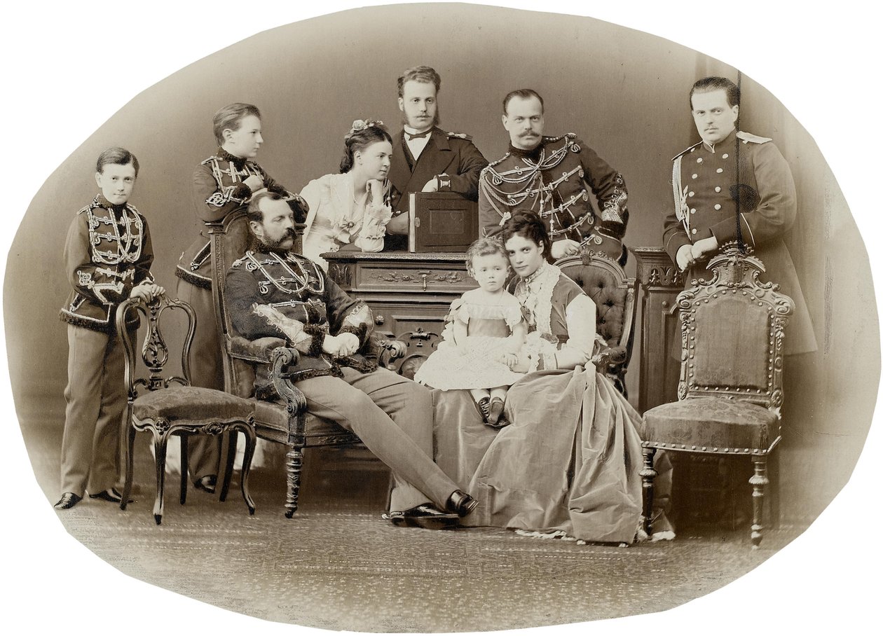 Rodzina cesarza Aleksandra II z Rosji, ok. 1930 r. 1871. autorstwa Sergei Lvovich Levitsky