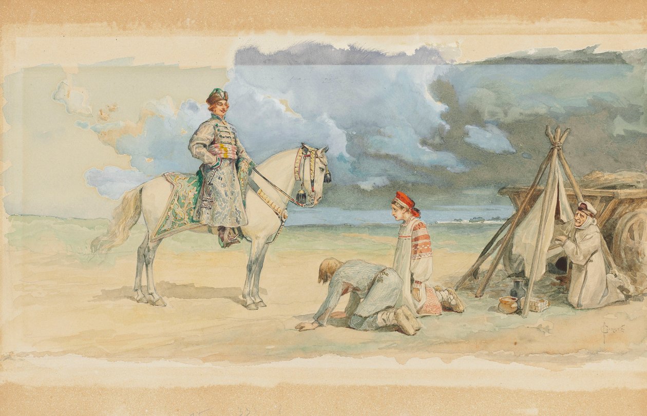 Przybycie bojara. autorstwa Sergei Sergeyevich Solomko
