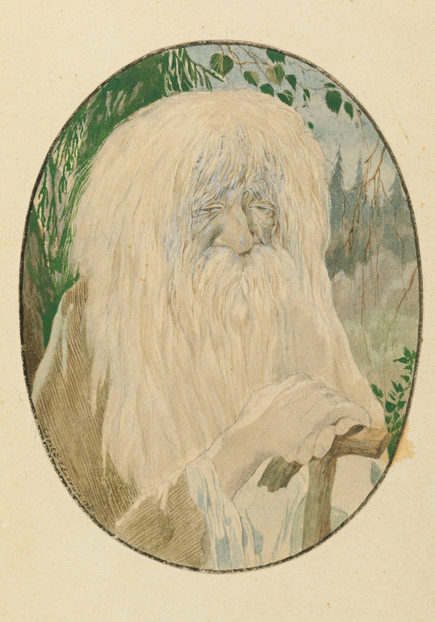 Leszy. Ilustracja do wiersza Rusłan i Ludmiła A. Puszkina, 1921-1926. autorstwa Sergei Vasilevich Chekhonin