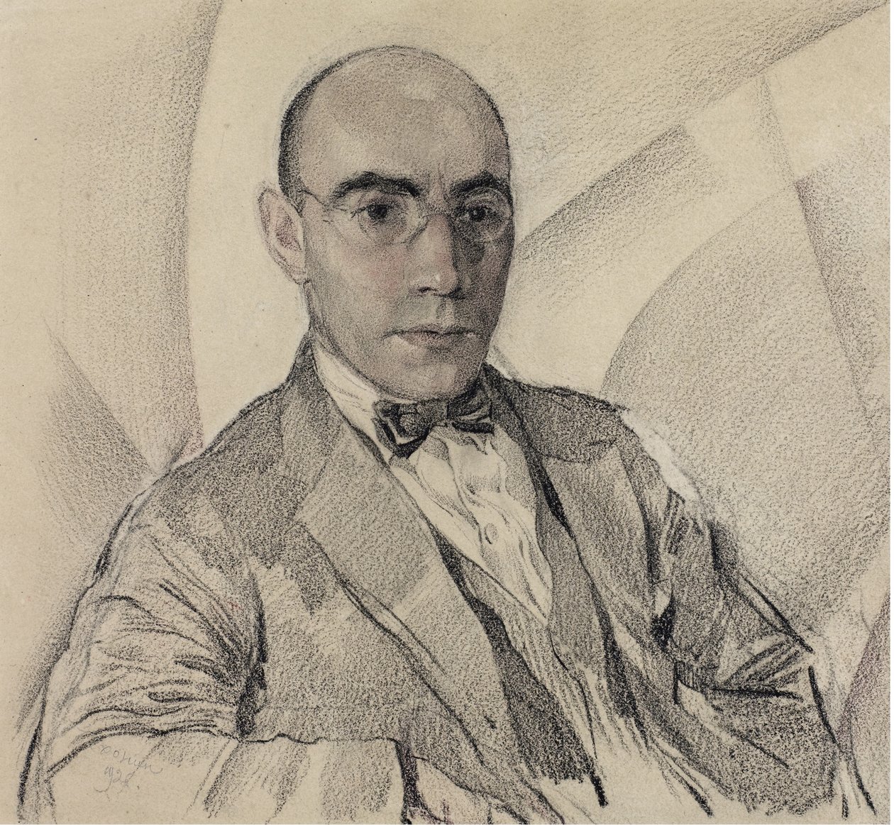 Portret artysty i fotografa Mirona Sherlinga 1880-1958 autorstwa Sergei Vasilevich Chekhonin