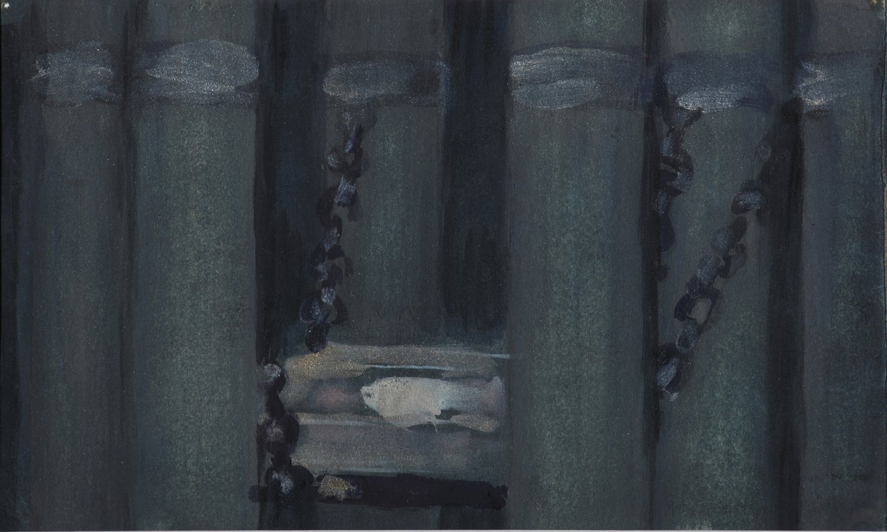 Ilustracja do Opowieści o zmarłej księżniczce i siedmiu rycerzach autorstwa Sergei Vasilievich Malyutin