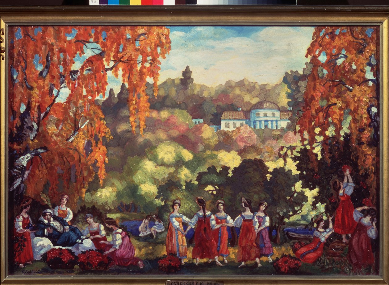 Późne lato - Praca Siergieja Juriewicza Sudeykina (Serge Soudeikine) (1882-1946), olej na tekturze autorstwa Sergei Yurevich Sudeikin