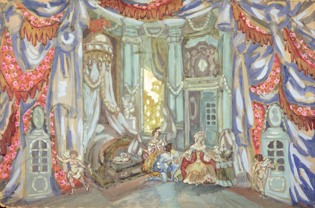 Scenografia do „Wesela Figara” Beaumarchais autorstwa Sergei Yurevich Sudeikin