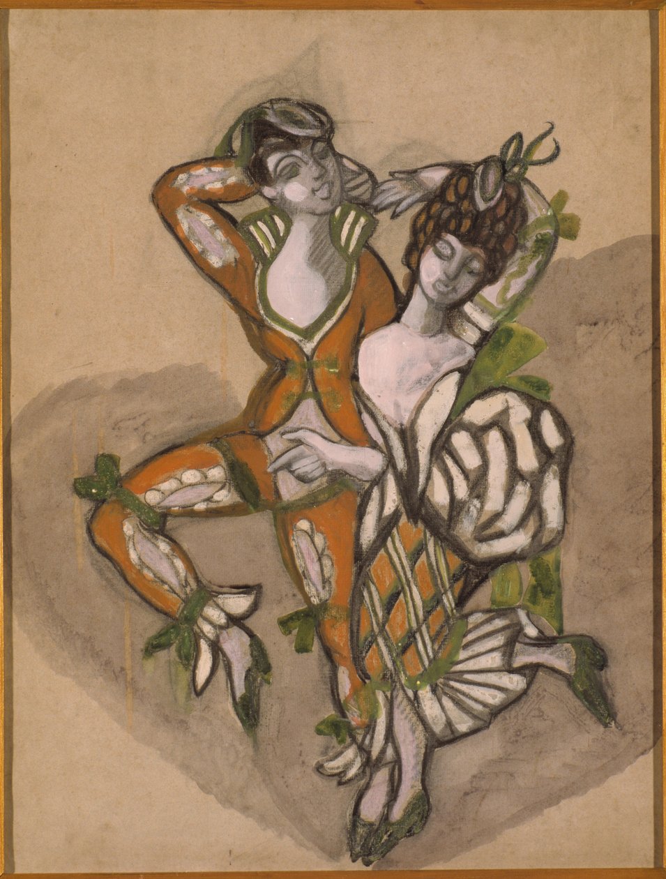 Projekt kostiumu do sztuki teatralnej Wesele Figara P. de Beaumarchais, 1915. autorstwa Sergei Yurievich Sudeykin
