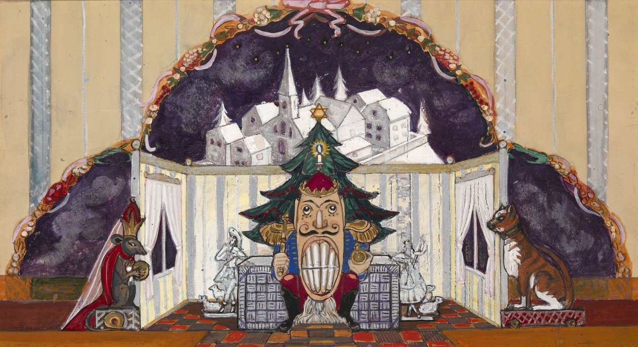 Scenografia do baletu Dziadek do orzechów P. Czajkowskiego autorstwa Sergei Yurievich Sudeykin