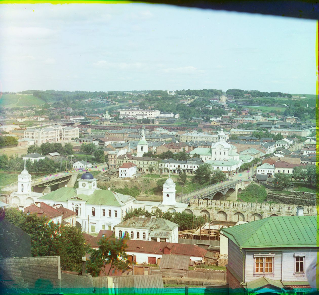 Widok ogólny części północnej z dzwonnicy soboru Wniebowzięcia NMP, Smoleńsk, 1905-1915 autorstwa Sergey Prokudin Gorsky