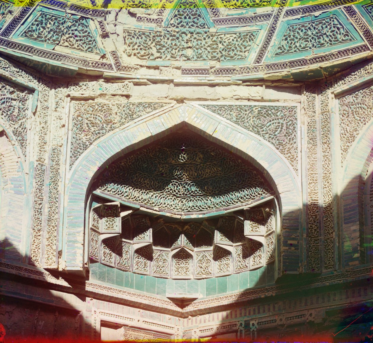 Detal wewnątrz grobowca Bayan-Quli Khan, Buchara, 1905-1915 r. autorstwa Sergey Prokudin Gorsky