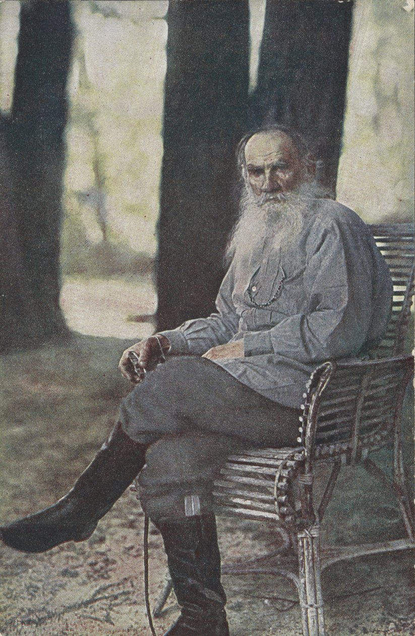 Pocztówka Lwa Tołstoja w jego domu, Jasna Polana, 1905-1915 autorstwa Sergey Prokudin Gorsky