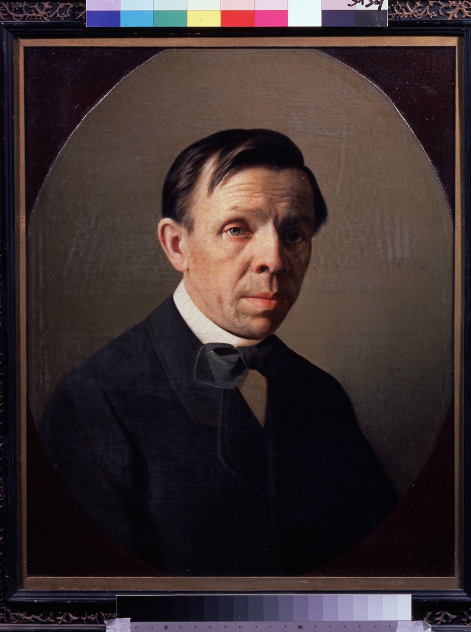 Portret artysty Sergey (Sergei, Serguei) Konstantinovich Zaryanko (Zarianko) (1818-1870) (Portret artysty Sergey K. Zaryanko) Obraz Aleksieja Michajłowicza Kolesowa (1834-1902), olej na płótnie. Sztuka rosyjska, portret XIX wiek. Państwo Tretiakow autorstwa Sergey Konstantinovich Zaryanko