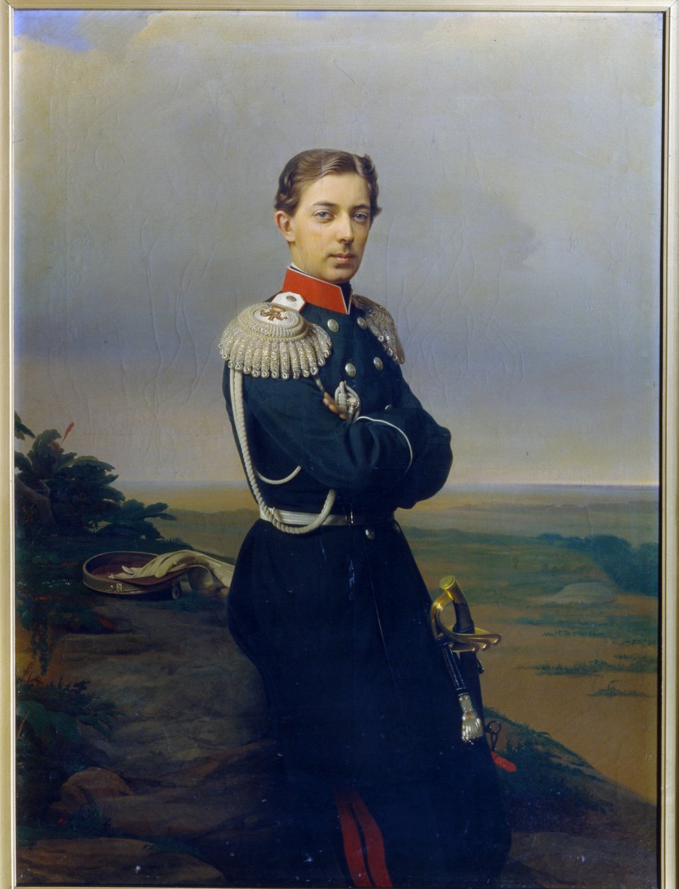 Portret wielkiego księcia (carewicza) Mikołaja Aleksandrowicza Rosji (Nikołaja Aleksandrowicza Romanowa) autorstwa Sergey Konstantinovich Zaryanko
