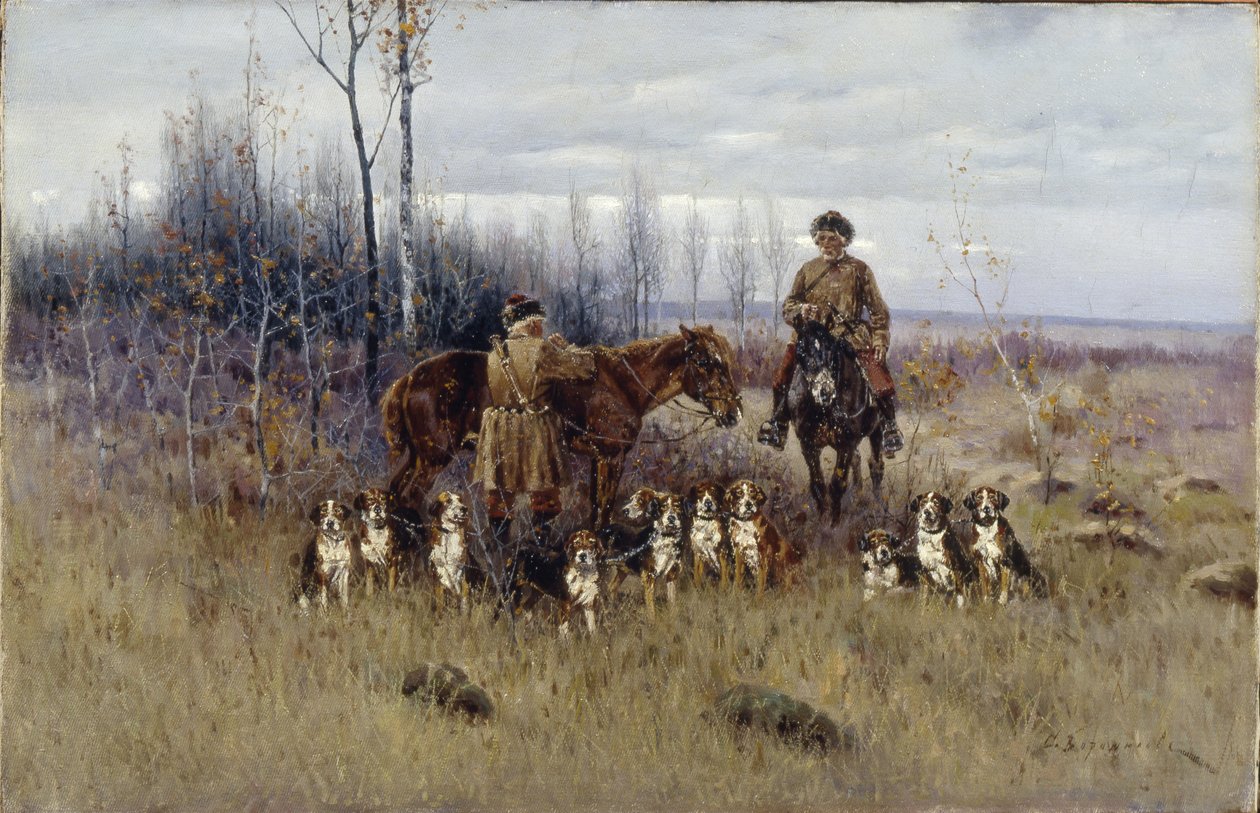 Polowanie na lisa autorstwa Sergey Semyonovich Voroshilov