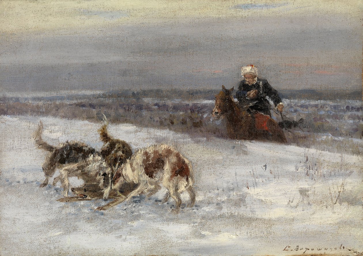 Scena polowania autorstwa Sergey Semyonovich Voroshilov