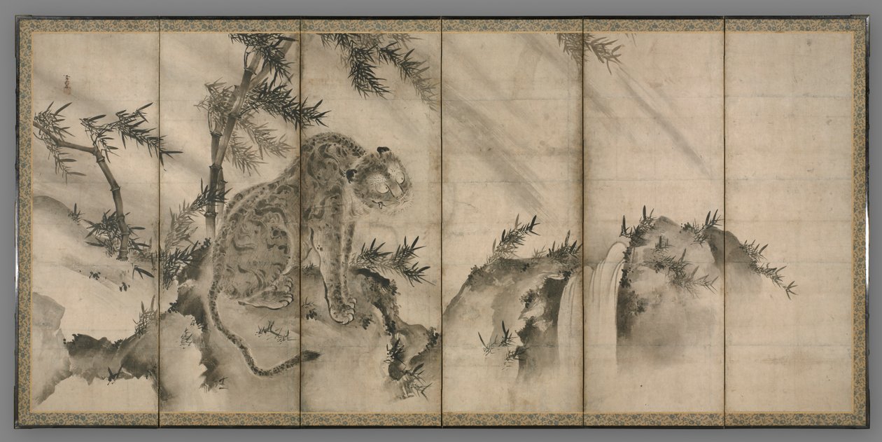 Tygrys, 1500s. autorstwa Sesson Shkei