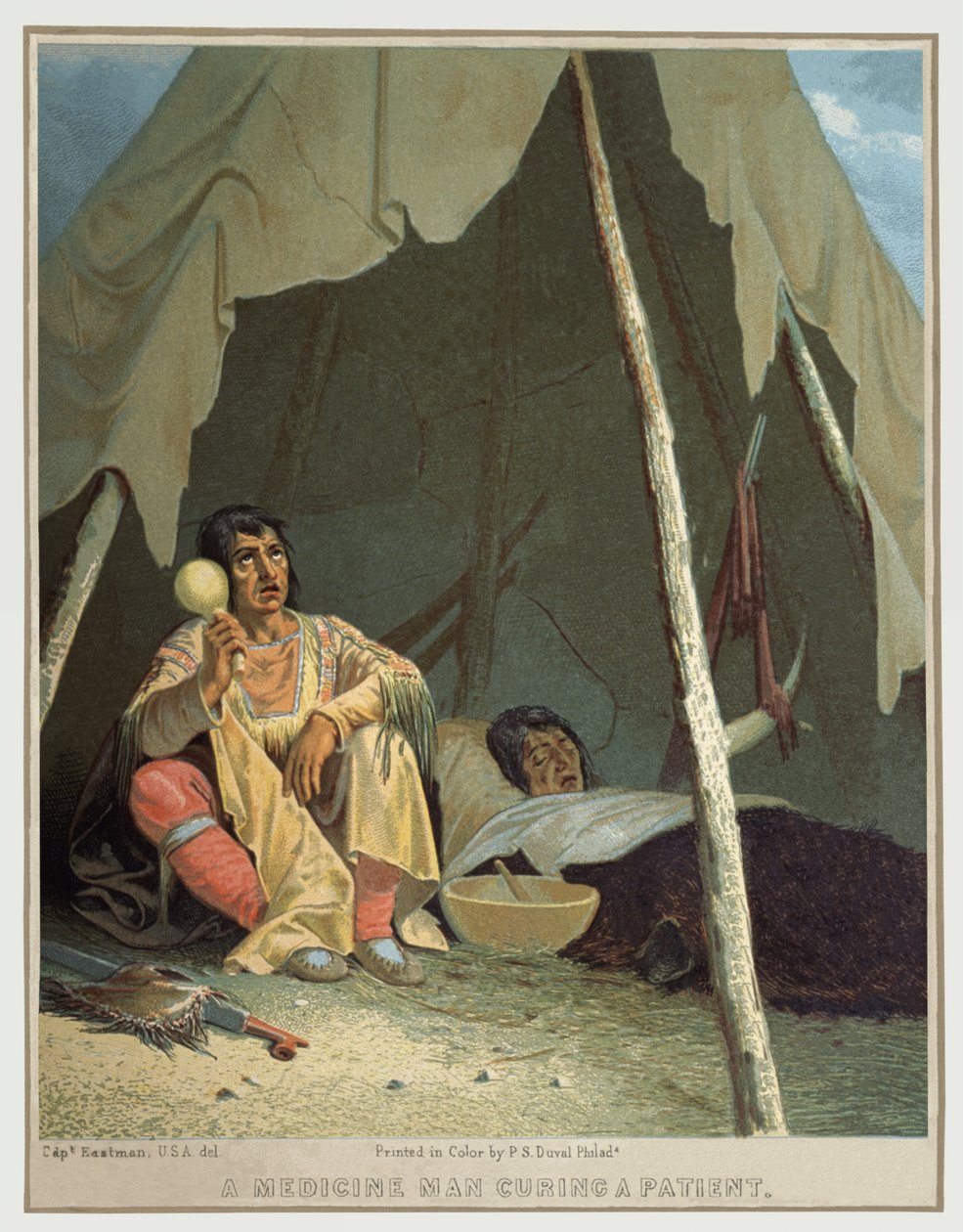 Rdzenny amerykański szaman, ok. 1850 r. (ilustracja) autorstwa Seth Eastman