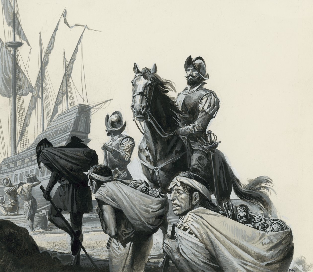 Francisco Pizarro i jego konkwistadorzy autorstwa Severino Baraldi