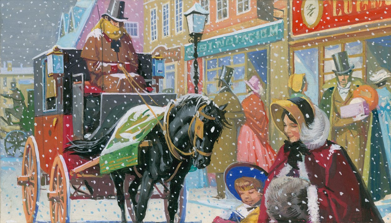 Ilustracja dla Black Beauty (gwasz na papierze) autorstwa Severino Baraldi