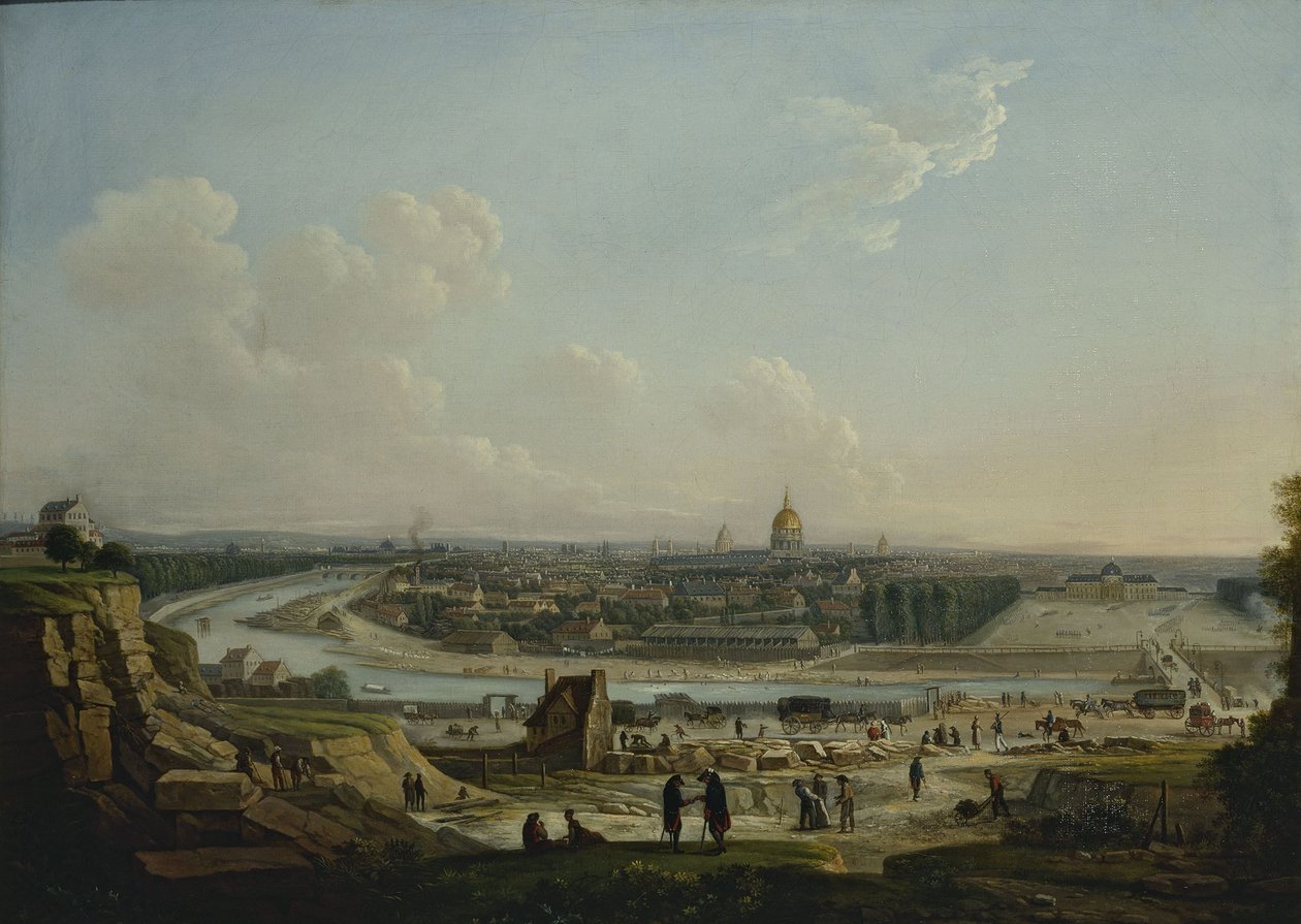 Widok ogólny Paryża ze wzgórza Chaillot, 1818 (olej na płótnie) autorstwa Seyfert