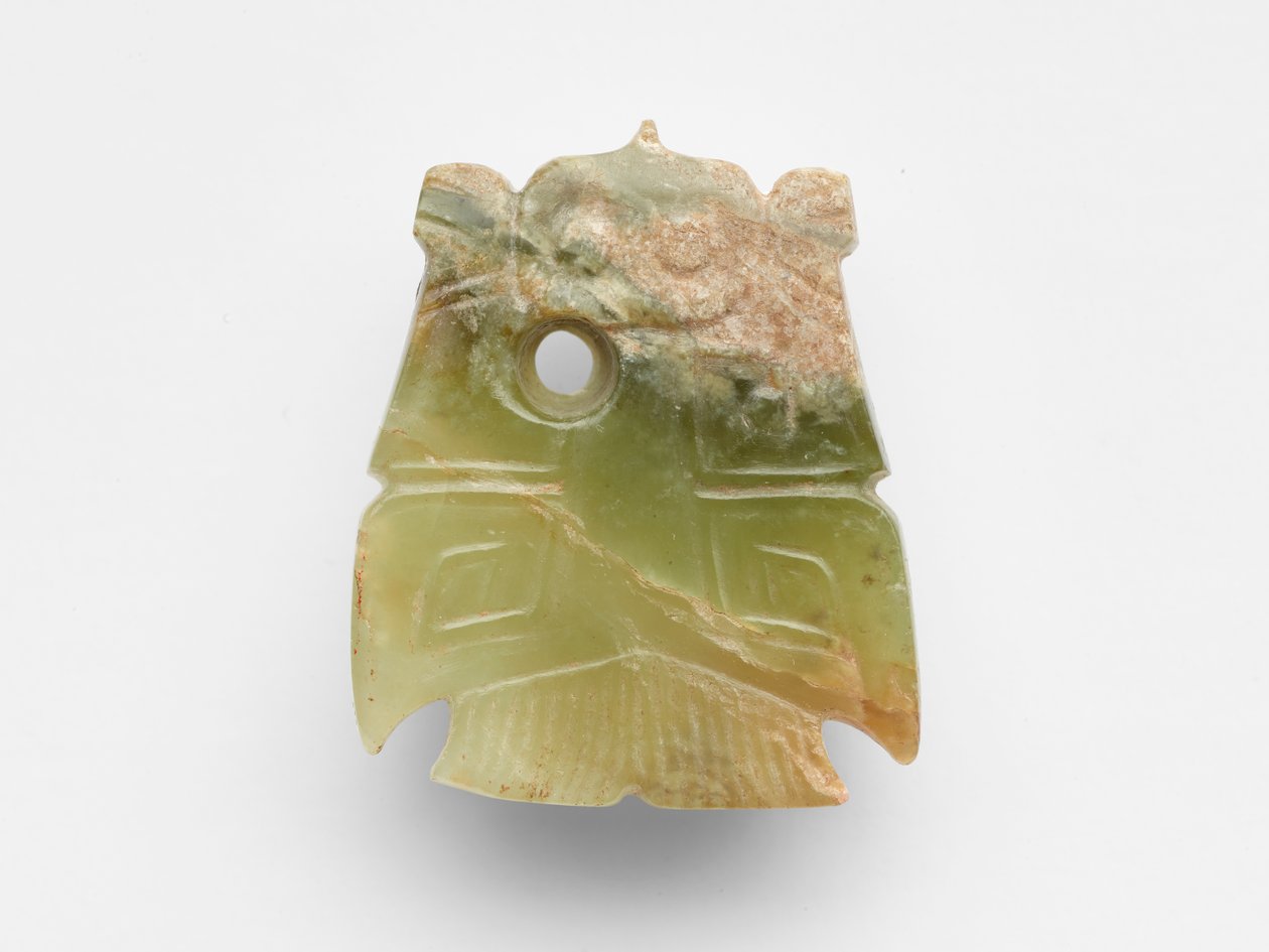 Wisiorek w formie ptaka, przerobiony, ok. 1300-1050 pne autorstwa Shang Dynasty Chinese School