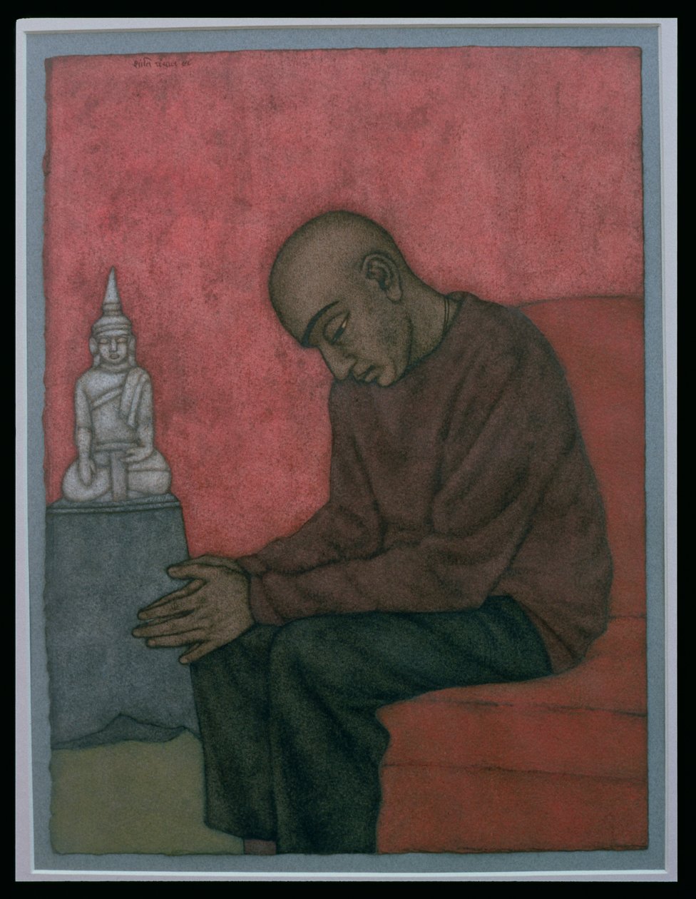 Kontemplacja (Binoy) 1998 (wc na papierze) autorstwa Shanti Panchal