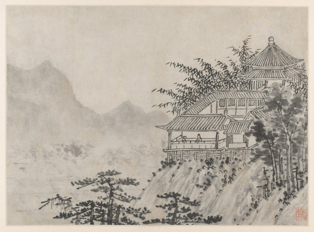 Dwanaście widoków Tiger Hill, Suzhou: tysiąc akrów chmur autorstwa Shen Zhou