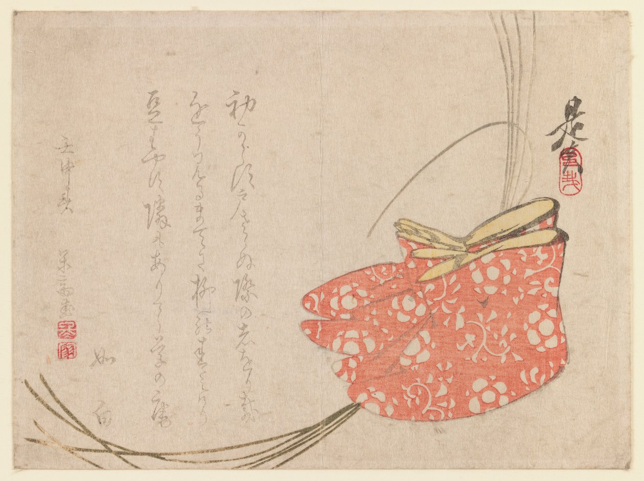 Surimono (drewnodruk) autorstwa Shibata Zeshin