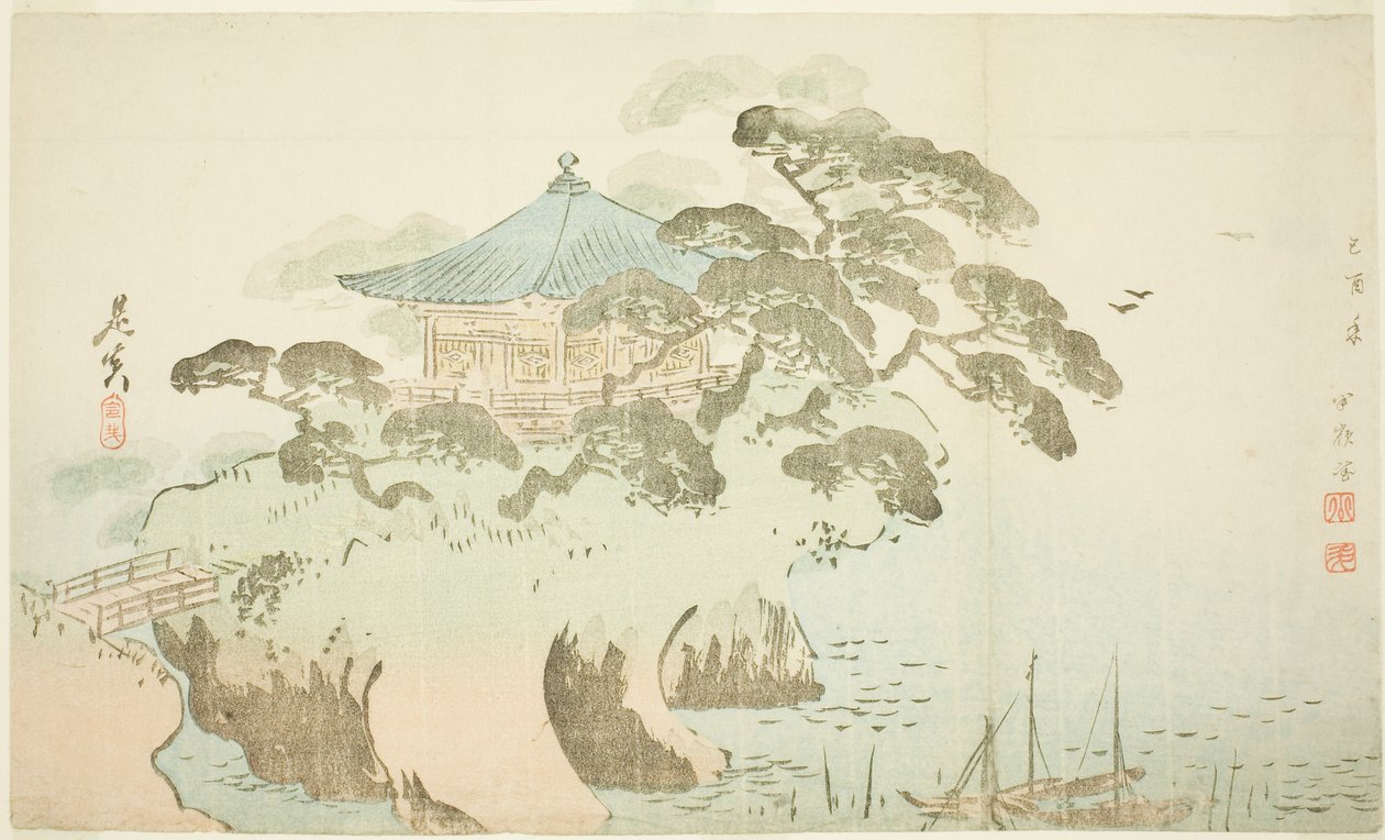 Sala świątynna autorstwa Shibata Zeshin