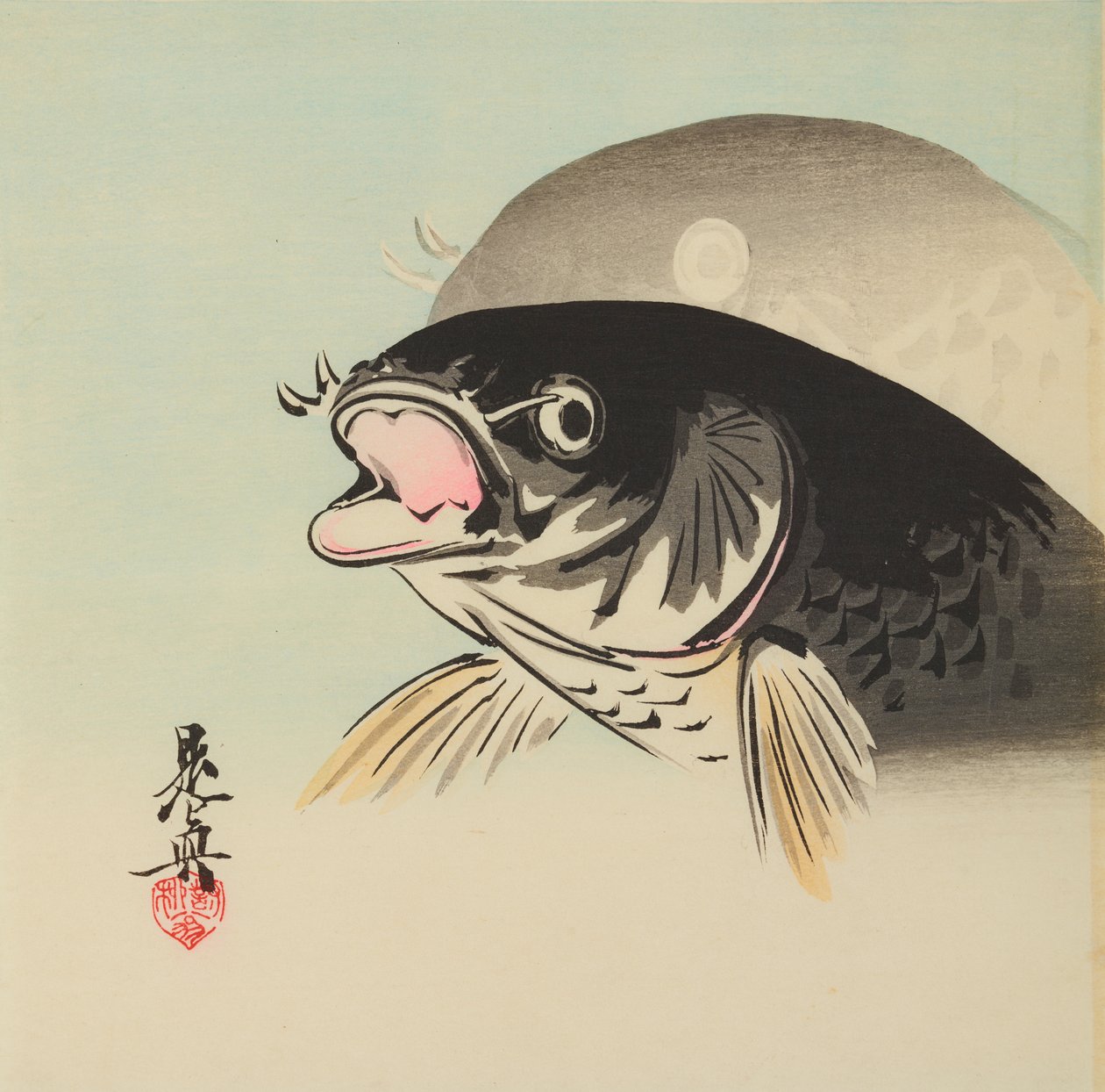 Dwie ryby autorstwa Shibata Zeshin
