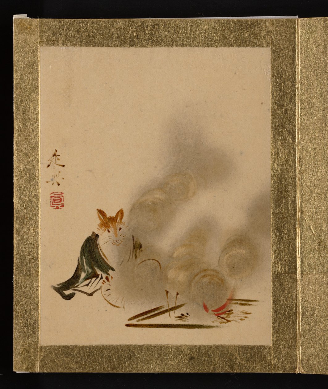 Fuchs am mystischen Feuer autorstwa Shibata Zeshin