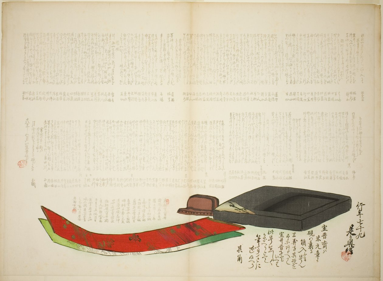 Warstwy poezji Kikaku autorstwa Shibata Zeshin