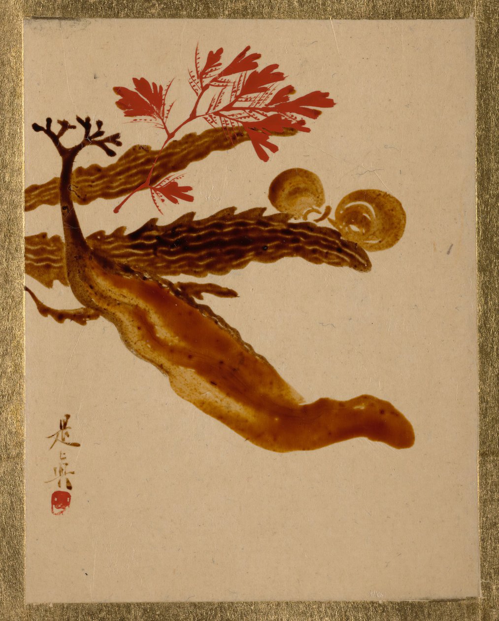 Wodorost. autorstwa Shibata Zeshin