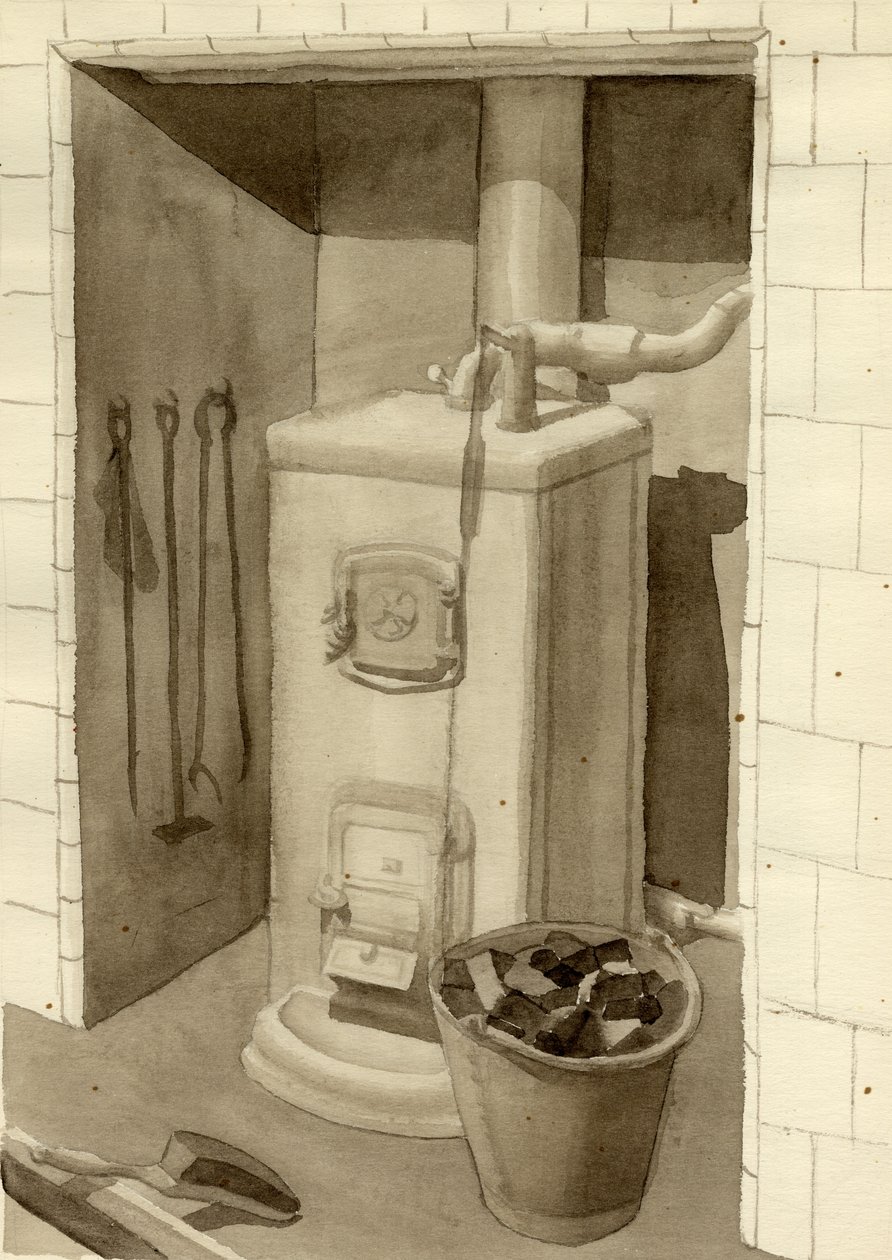 Piec węglowy, 1951. autorstwa Shirley Markham