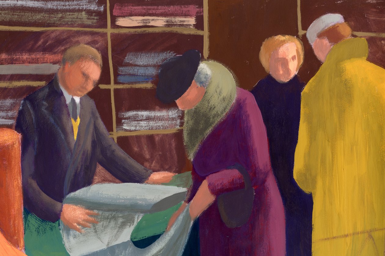 Sklep Drapera, 1951. autorstwa Shirley Markham