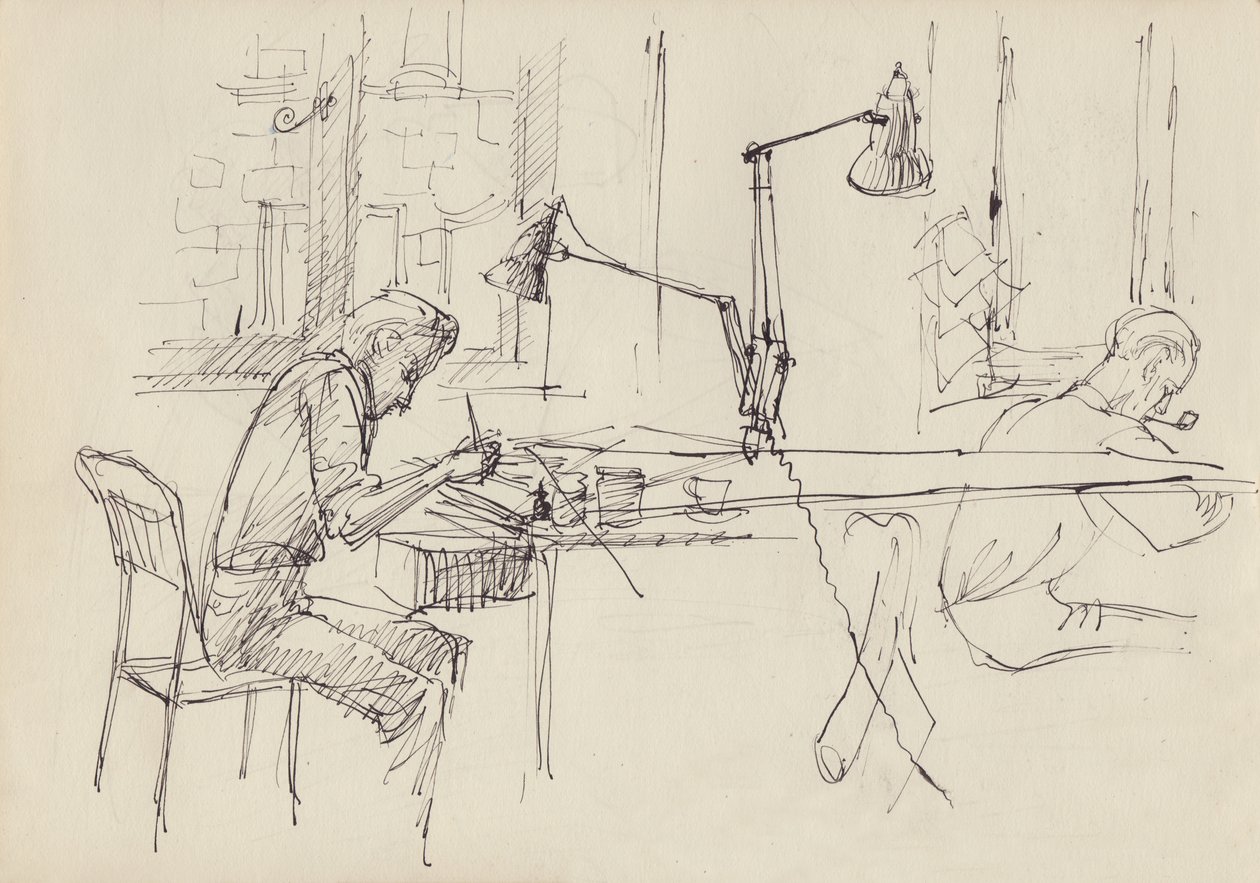 Studio graficzne, ok. 1950. autorstwa Shirley Markham