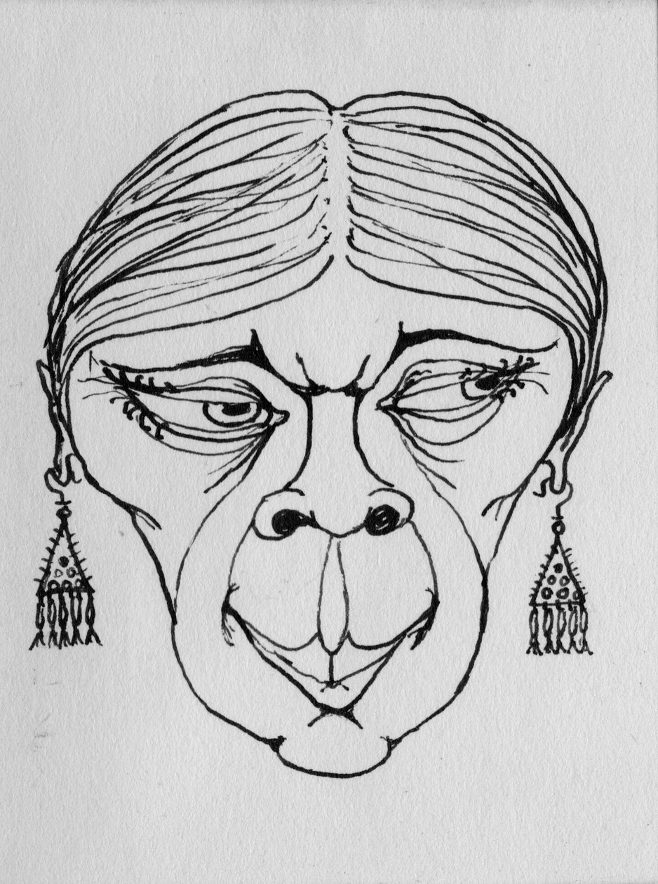 Groteskowa twarz, 1952. autorstwa Shirley Markham
