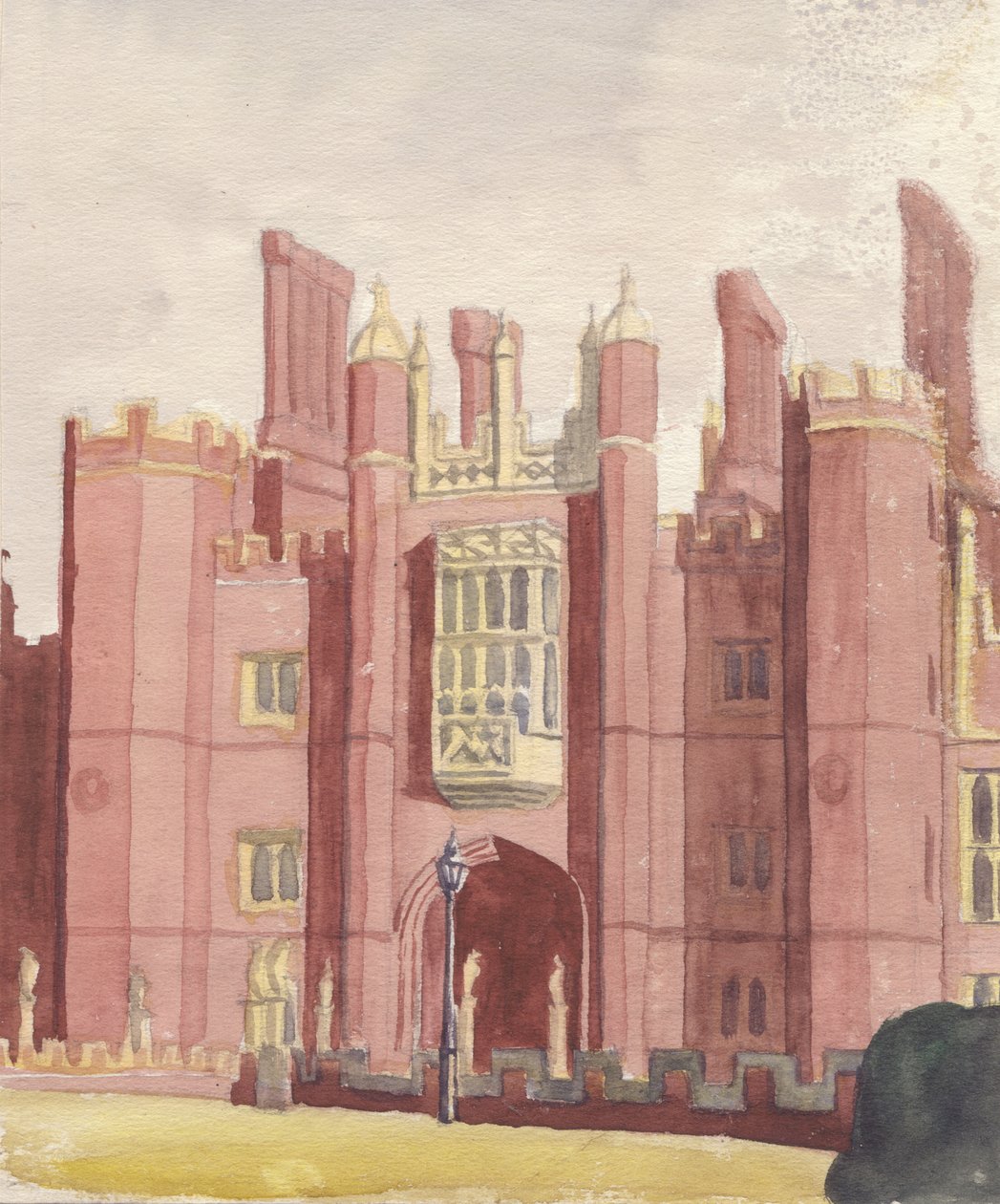 „Pałac Hampton Court”, 1951. autorstwa Shirley Markham