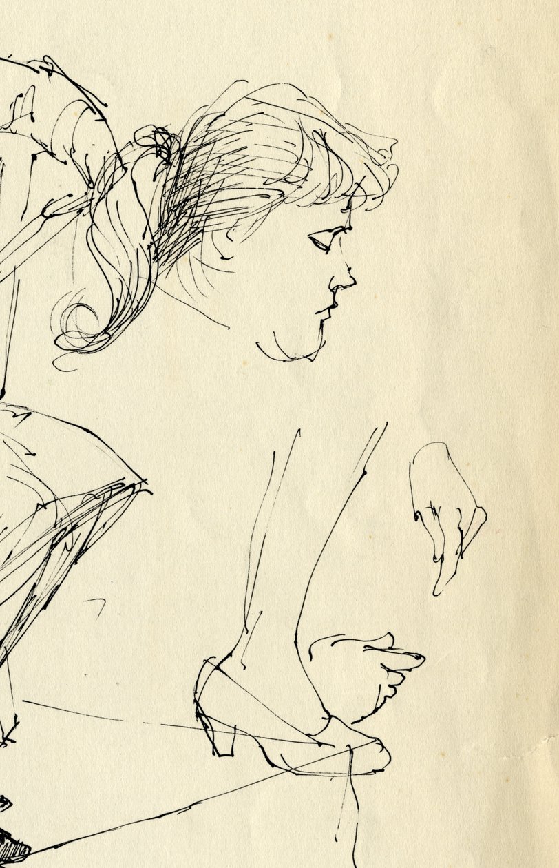 Detal głowy, rąk i stóp, 1953. autorstwa Shirley Markham