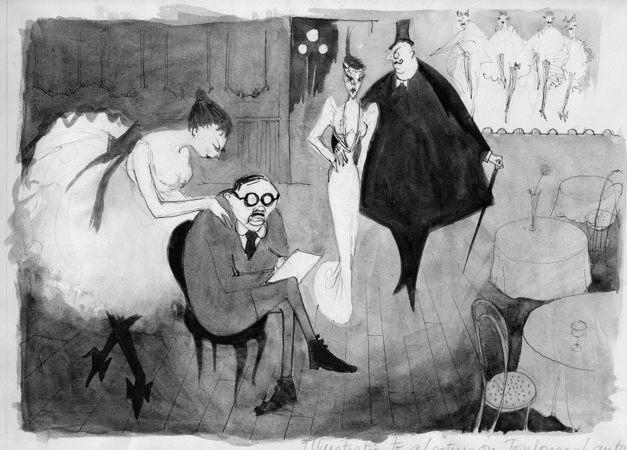 „Ilustracja do wykładu o Tuluzie-Lautrecu”, ok. 1950. autorstwa Shirley Markham
