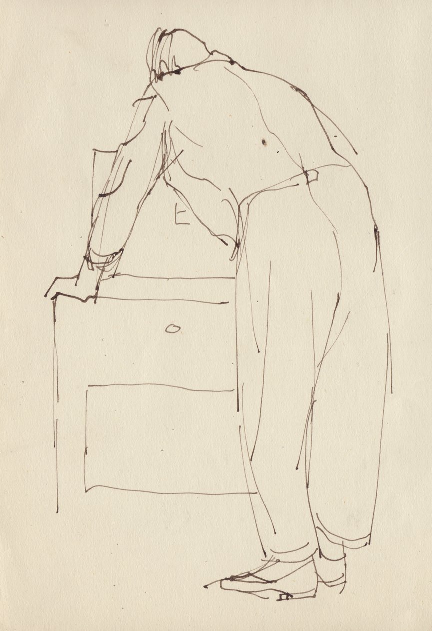 Pochylający się mężczyzna, ok. 1950 r. autorstwa Shirley Markham