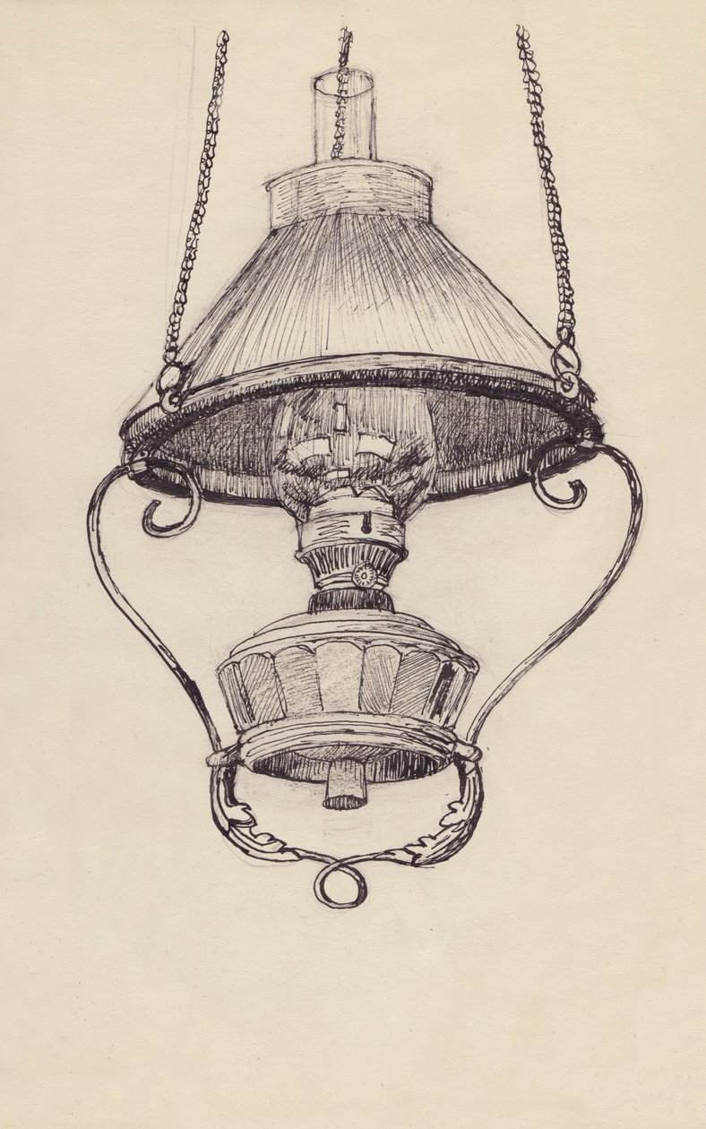 Lampa parafinowa, ok. 1950. autorstwa Shirley Markham