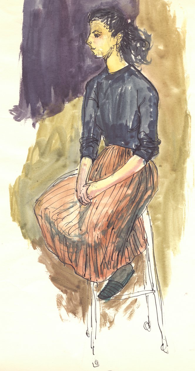 Siedząca kobieta, ok. 1950. autorstwa Shirley Markham