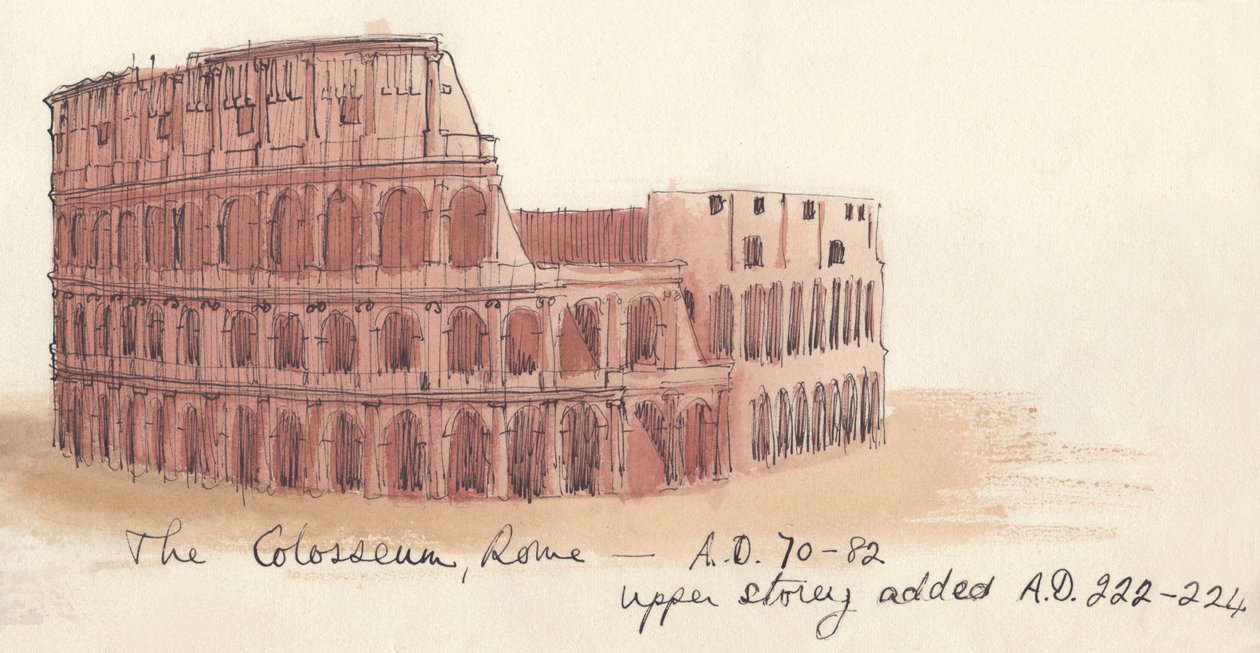 "Koloseum, Rzym - 70-82 ne", 1951. autorstwa Shirley Markham