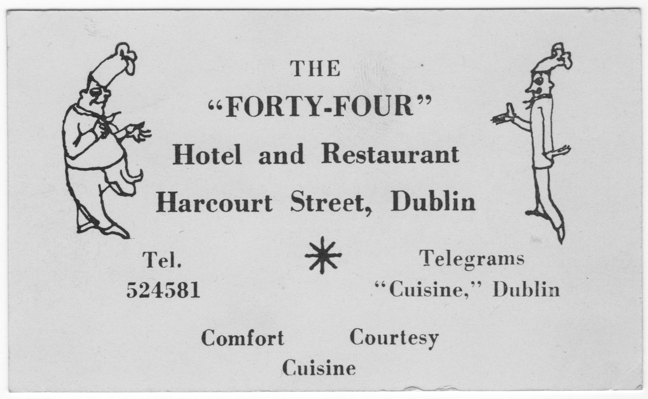 Karta restauracyjna Czterdzieści Cztery, ok. 1955. autorstwa Shirley Markham