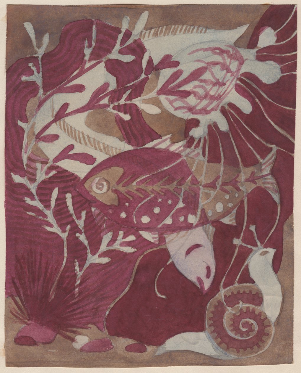 Scena podwodna, ok. 1950. autorstwa Shirley Markham