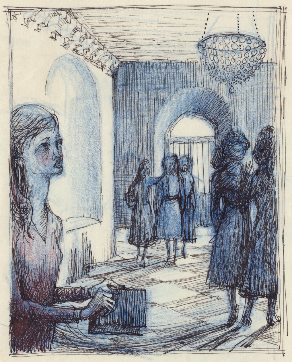 Kobieta trzymająca torebkę, ok. 1952 r. autorstwa Shirley Markham