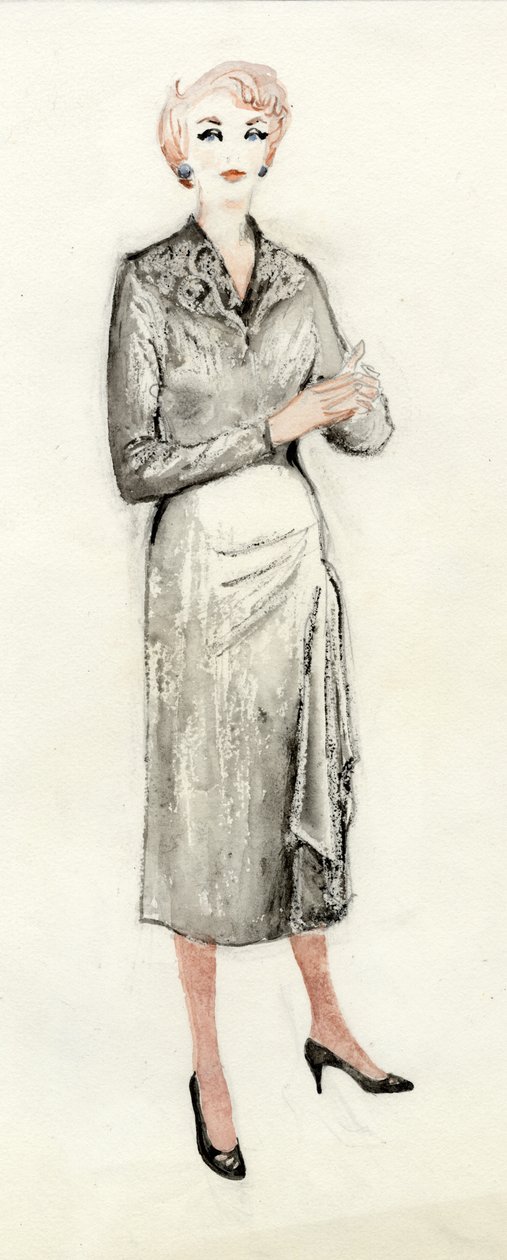 Kobieta w czarnej sukni, ok. 1950. autorstwa Shirley Markham