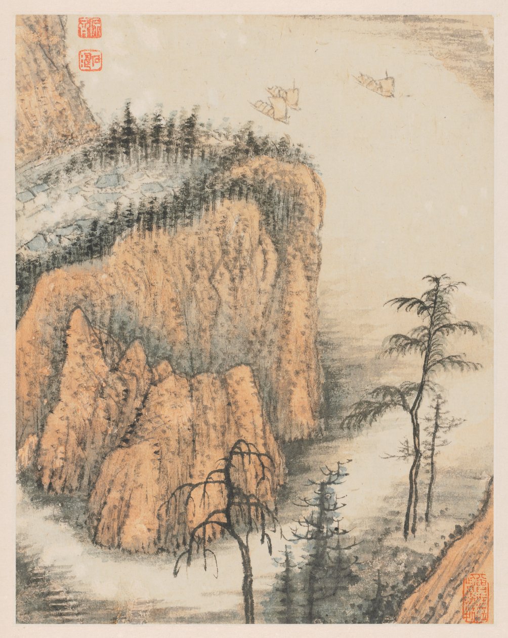 Wspomnienia rzeki Qinhuai, 1642-1707. autorstwa Shitao