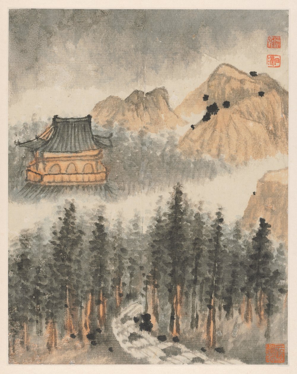 Wspomnienia rzeki Qinhuai, 1642-1707. autorstwa Shitao