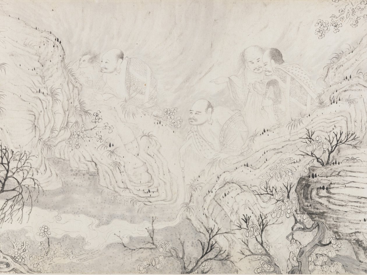 Szesnaście Luohanów z 1667 r. autorstwa Shitao