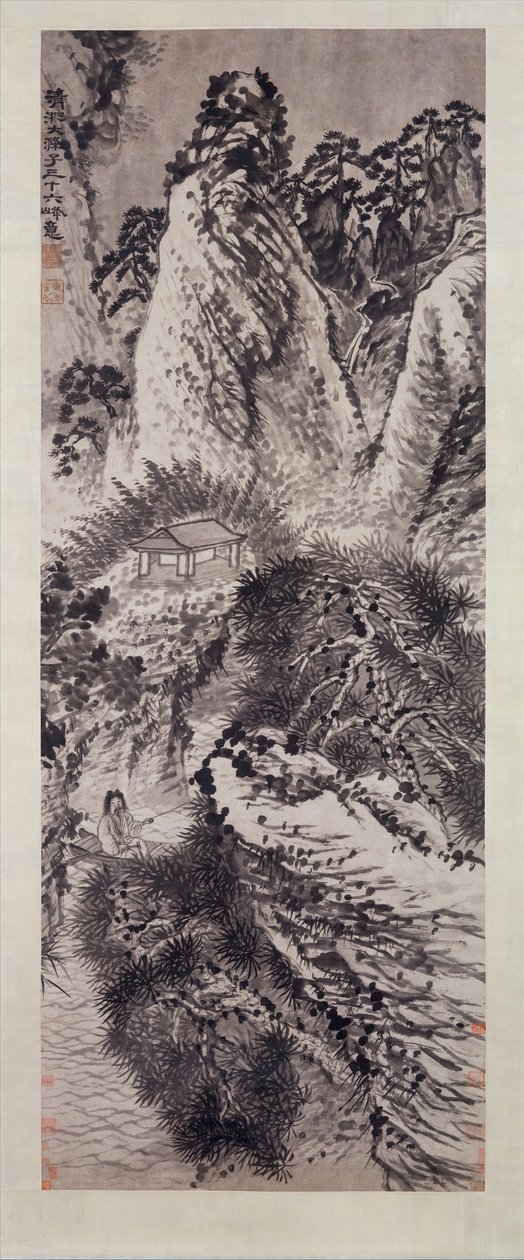 Wspomniane trzydzieści sześć szczytów góry Huang, ca. 1705. autorstwa Shitao