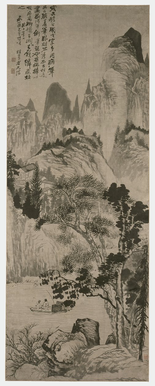 Pejzaż dla Yongweng, dynastia Qing, ok. 1687-90 (tusz na papierze) autorstwa Shitao Daoji
